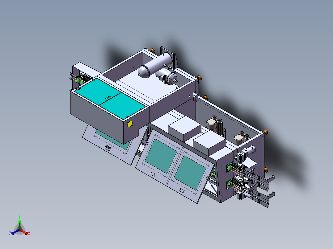 LXYC-BOSS卡钳活塞清洗机正等轴测图