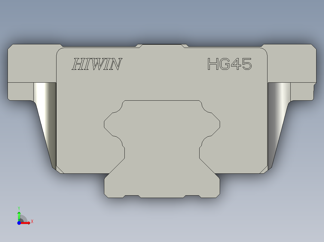 HGW45CC直线导轨组A前视图