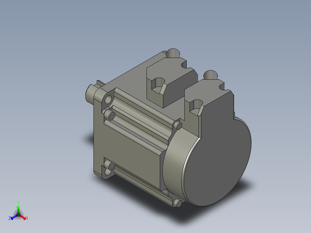 114510166-13电机-多摩川IV系列200W17位绝对值无抱闸TSM3202N2021E700主视图