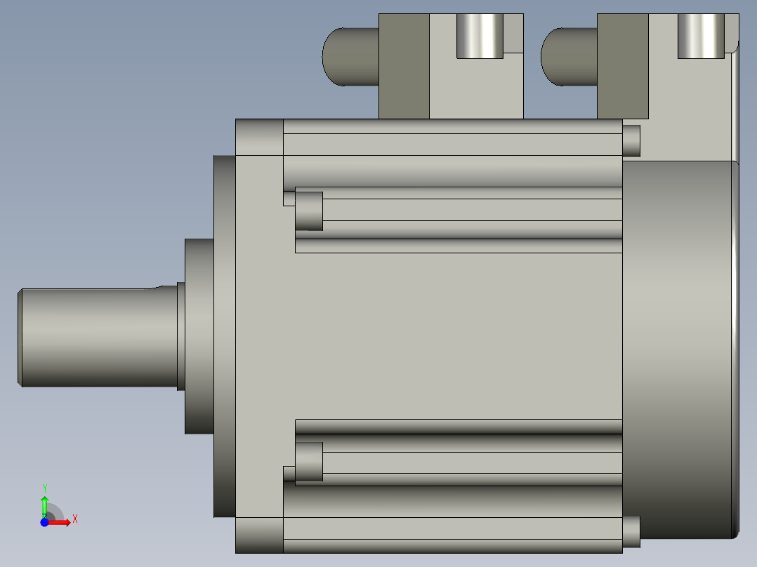 114510166-13电机-多摩川IV系列200W17位绝对值无抱闸TSM3202N2021E700前视图