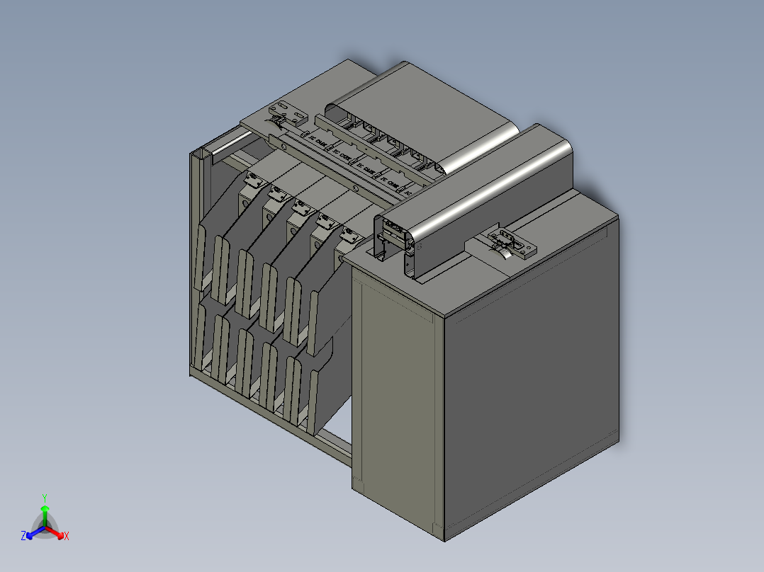 片高效分选的装置正等轴测图
