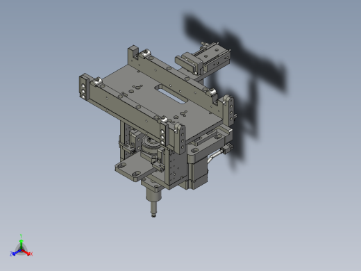 03-00ORC载具顶升定位机构B-08_下降位置正等轴测缩略图