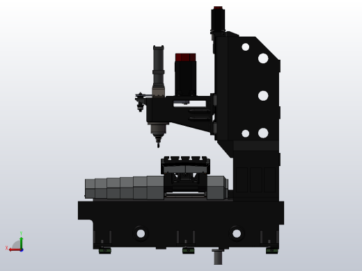 6-BT40垂直轴铣床立式铣床后视缩略图