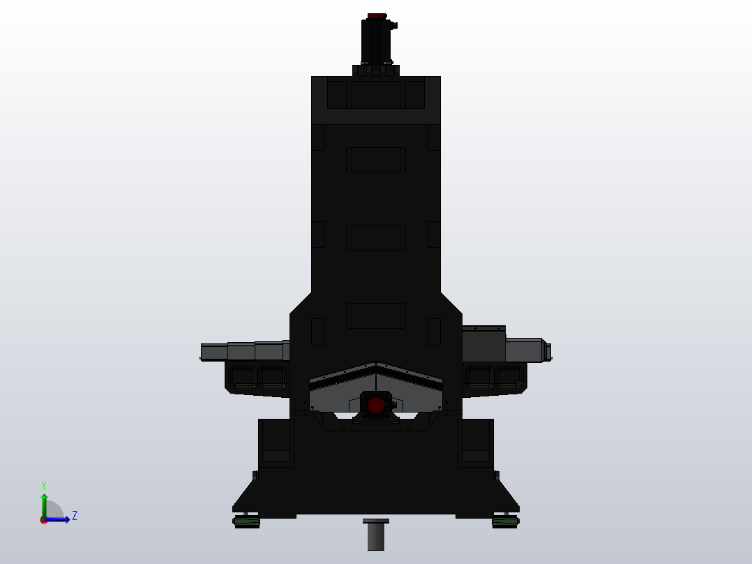 6-BT40垂直轴铣床立式铣床左视图