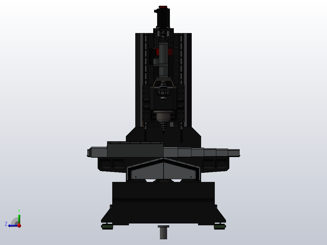 6-BT40垂直轴铣床立式铣床右视图