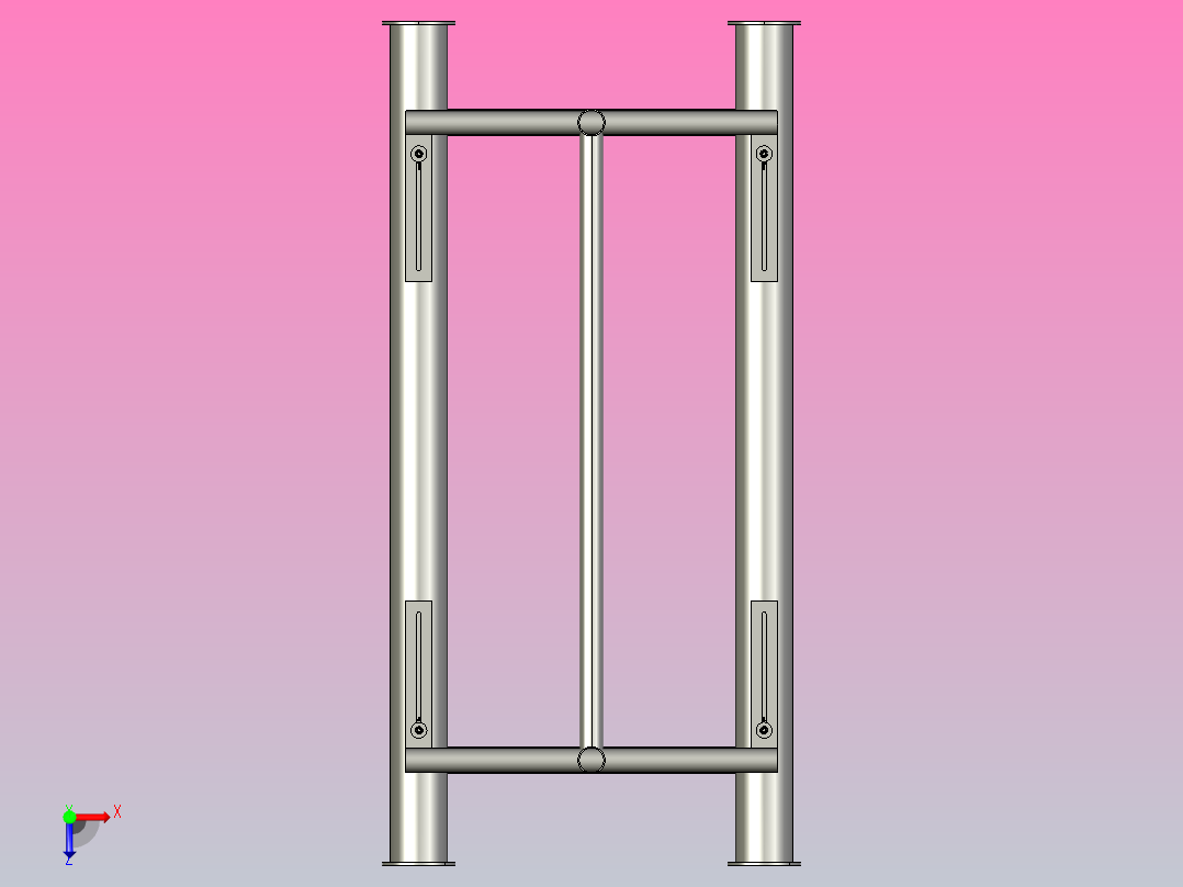 管螺杆输送机，组装完成并准备喷漆俯视图