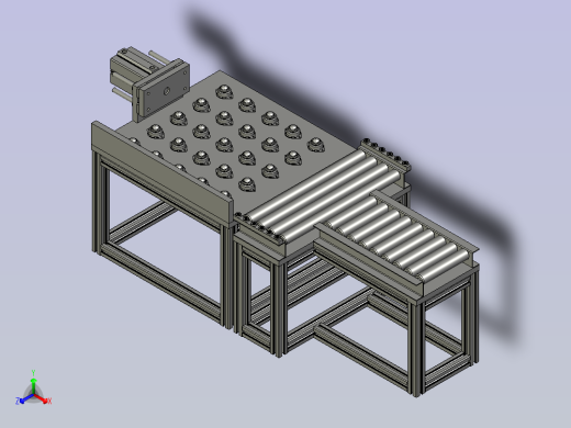 新能源汽车电池包加工生产线设计-转向待料装置正等轴测缩略图