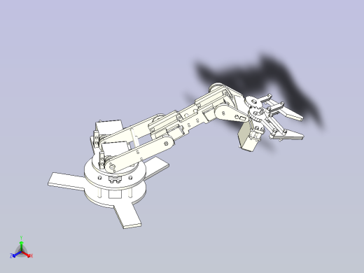 一款多自由度机械手3D模型