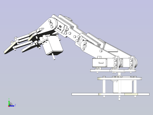 一款多自由度机械手3D模型左视缩略图