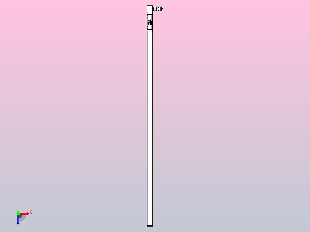 伺服电机集成皮带传动直线执行器TPA-OCB-120-224-L3950-DL-J90-N3俯视图