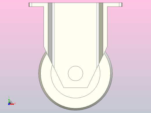 中载型(120~150kg)固定型脚轮[CAHG75-U]前视缩略图