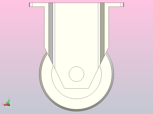 中载型(120~150kg)固定型脚轮[CAHG75-U]后视缩略图