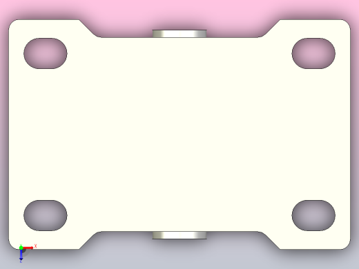 中载型(120~150kg)固定型脚轮[CAHG75-U]俯视缩略图