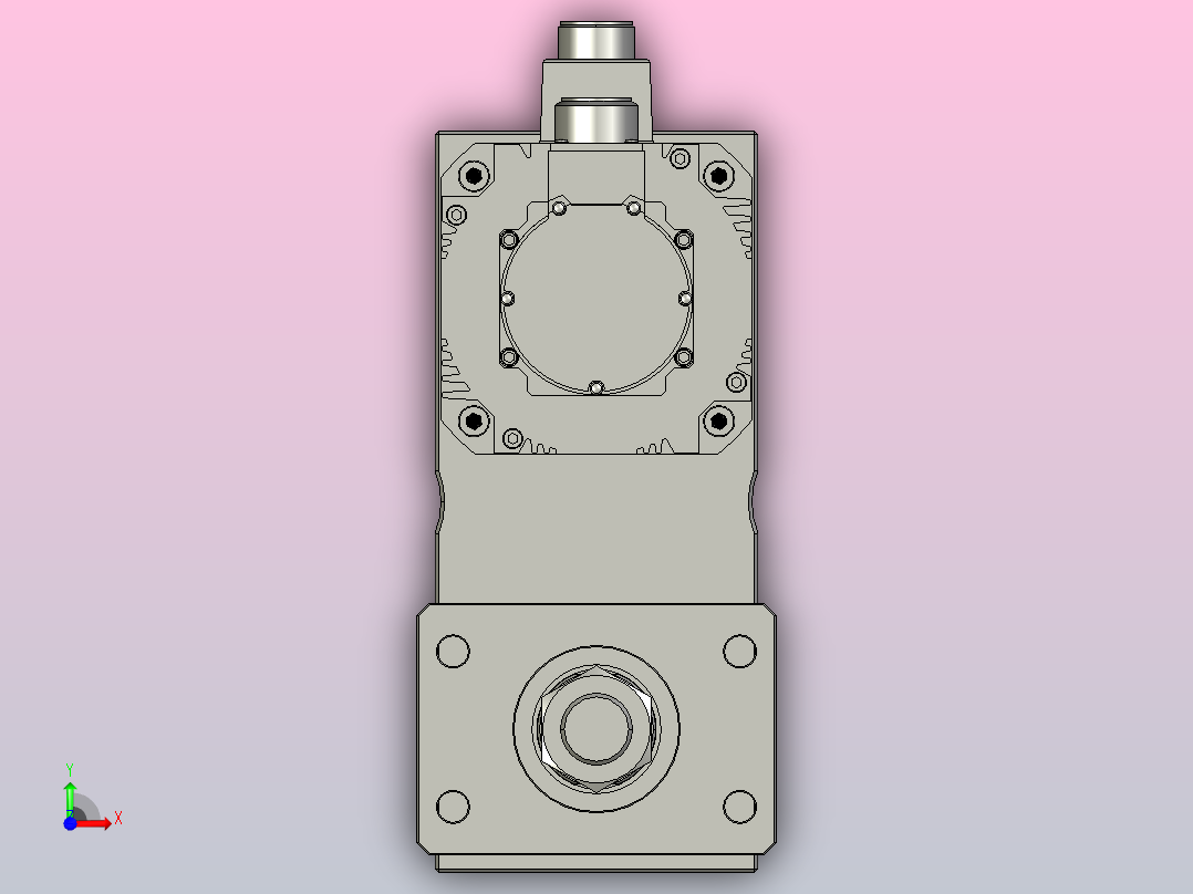 MTA80-250-P05-FF-P-P1500(2000)W-S3 MTA80电动缸 最大负载20KN 额定出力10KN 1500(2000)W电机间接安装前视图