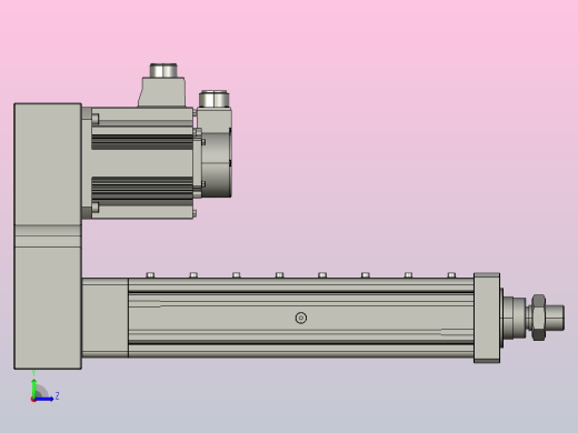 MTA80-250-P05-FF-P-P1500(2000)W-S3 MTA80电动缸 最大负载20KN 额定出力10KN 1500(2000)W电机间接安装左视缩略图