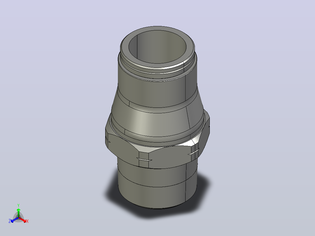 管接头螺纹68PLM-12M-6R系列正等轴测图