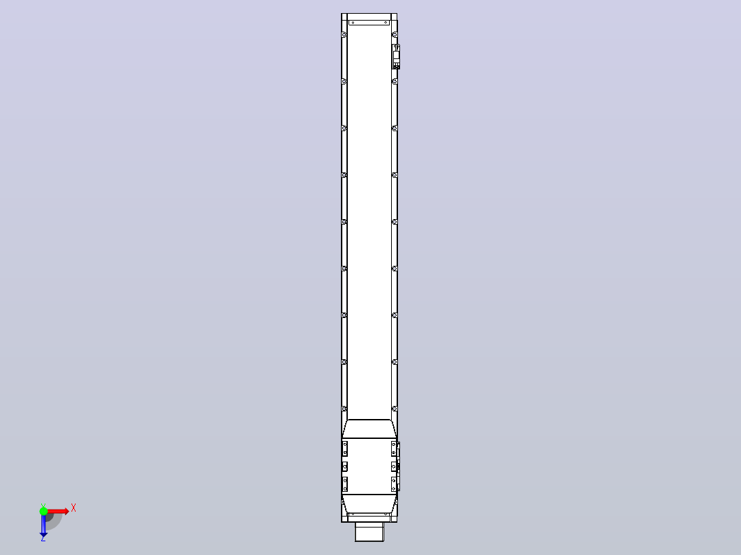 滚珠丝杠直线轴内置导轨TPA-GCR-120-1610C-L850-MP-M40-N3俯视图