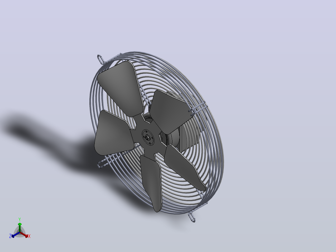 User Library-Motor25W+reja+pala_300mm风扇正等轴测图