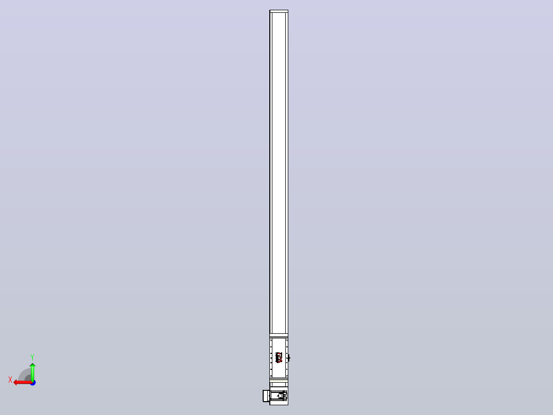 伺服电机集成皮带传动直线执行器TPA-OCB-140-256-L2250-LU-P75-N3后视图