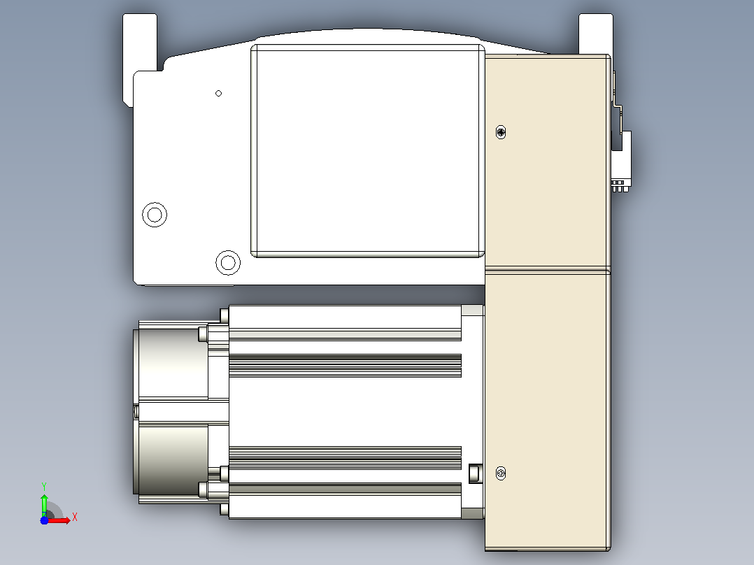 皮带直线轴半封闭可选导轨TPA-HNB-220D-176-L1800-RP-C-P1K-N3前视图