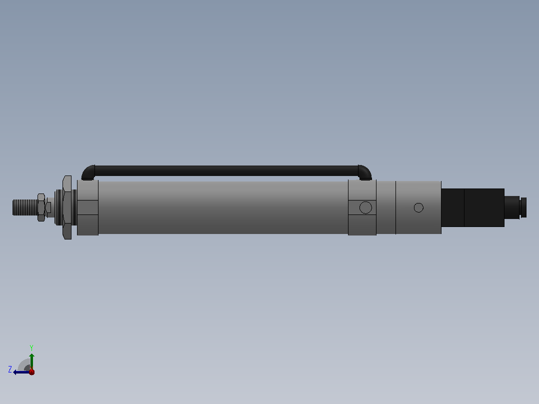 10Y-1V系列小型气缸(带阀型)[10Y-1VSD50N200A8-SD]右视图