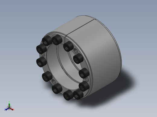 R19型胀紧联接套_R19-90-130正等轴测缩略图