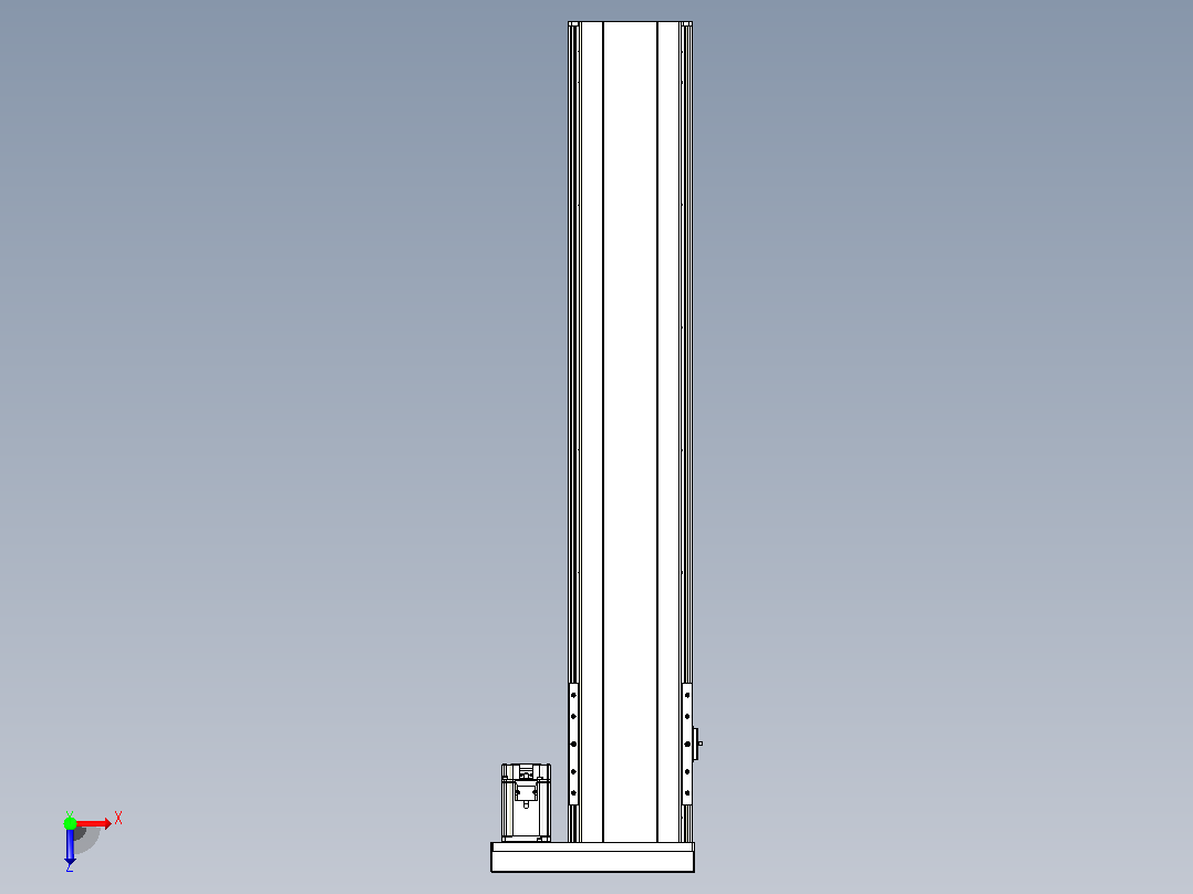 日规模组半封闭丝杆TPA-HNR-202D-2510C-L1000-ML-Y-P75-N3俯视图