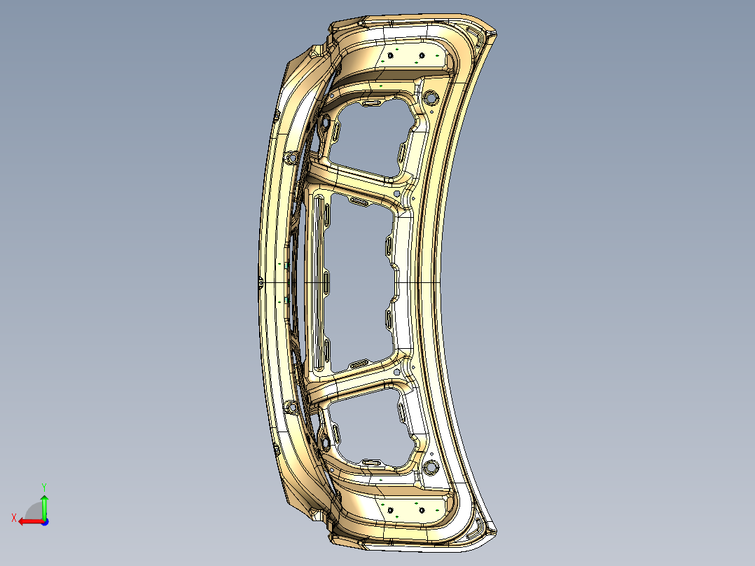 某汽车后背门及后背门内板后视图