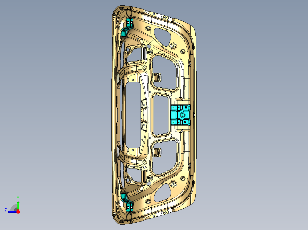 某汽车后背门及后背门内板右视图
