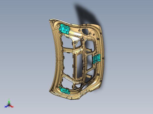 某汽车后背门及后背门内板正等轴测缩略图