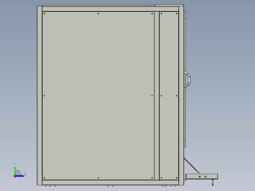 硬盘折片激光辐射角度调整机3D+说明书proe4.0可编辑左视图