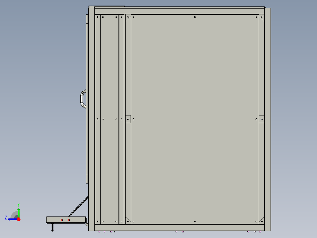 硬盘折片激光辐射角度调整机3D+说明书proe4.0可编辑右视图