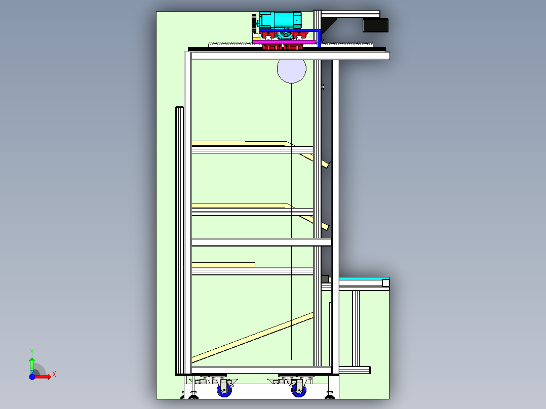 X-Y-Z方向任意运转搬支边设备（前视图