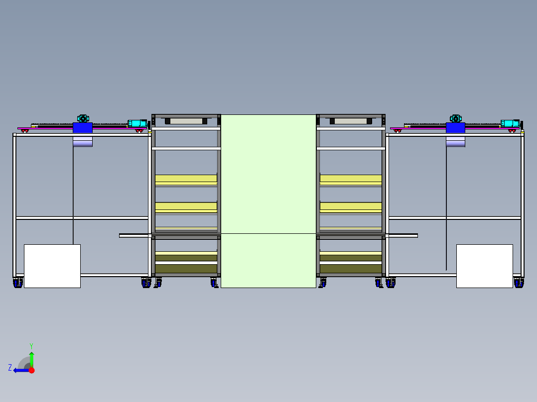 X-Y-Z方向任意运转搬支边设备（右视图