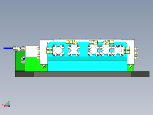 法兰工件气动夹具工装3D图纸 x_t格式后视缩略图