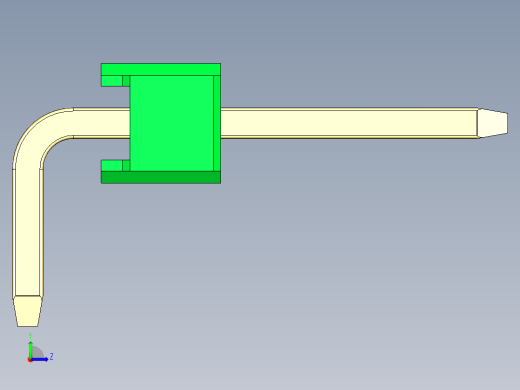 彩色公排针 100mil 2.54mm 系列-DS1022_green_1x26p_100mil_TypeD_rev1.0左视缩略图