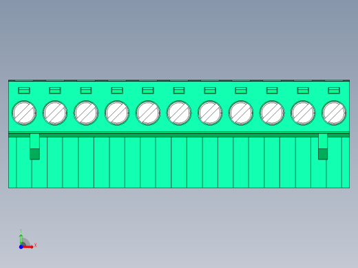 DEGSON 2EDG 系列 5.0mm 可插拔接线端子组-2EDGK-5.0-11P-14-00AH前视缩略图