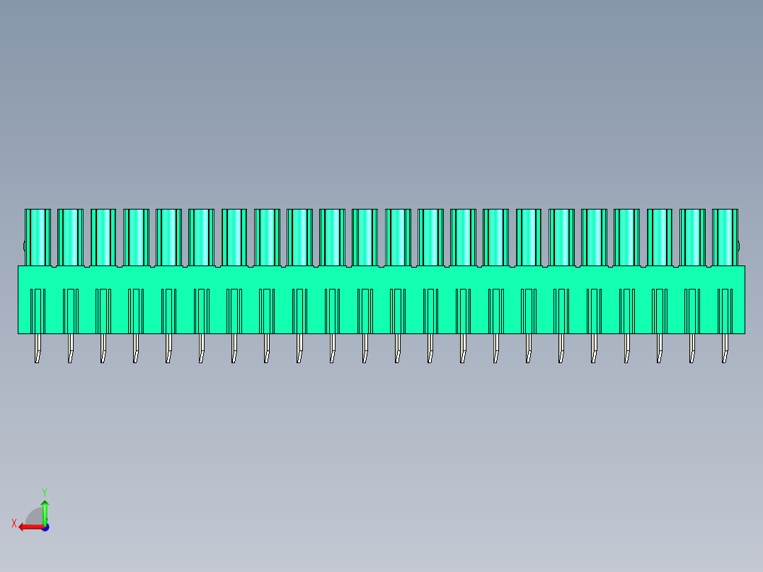 DEGSON 15EDG 系列 3.81mm 插拔式接线端子-15EDGB-3.81-22P-14-00AH后视图