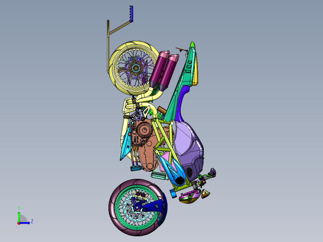 杜卡迪性能旅行车左视图