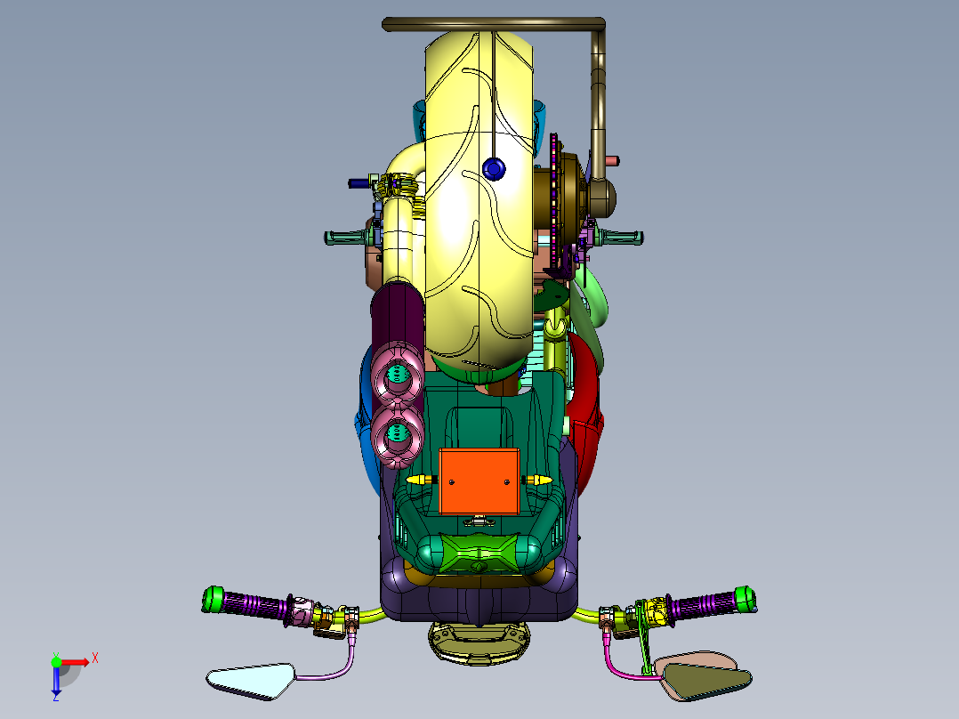 杜卡迪性能旅行车俯视图