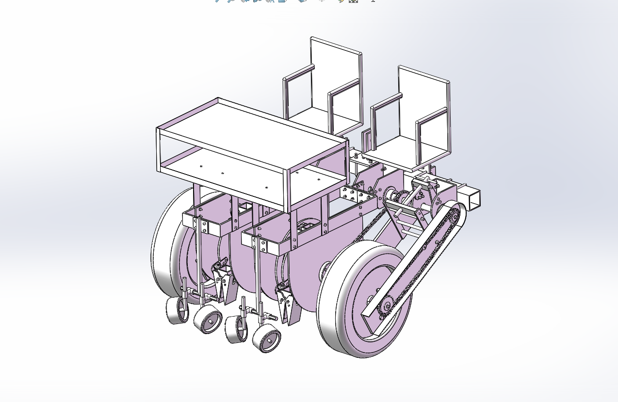 小型蔬菜移栽机SW三维图纸