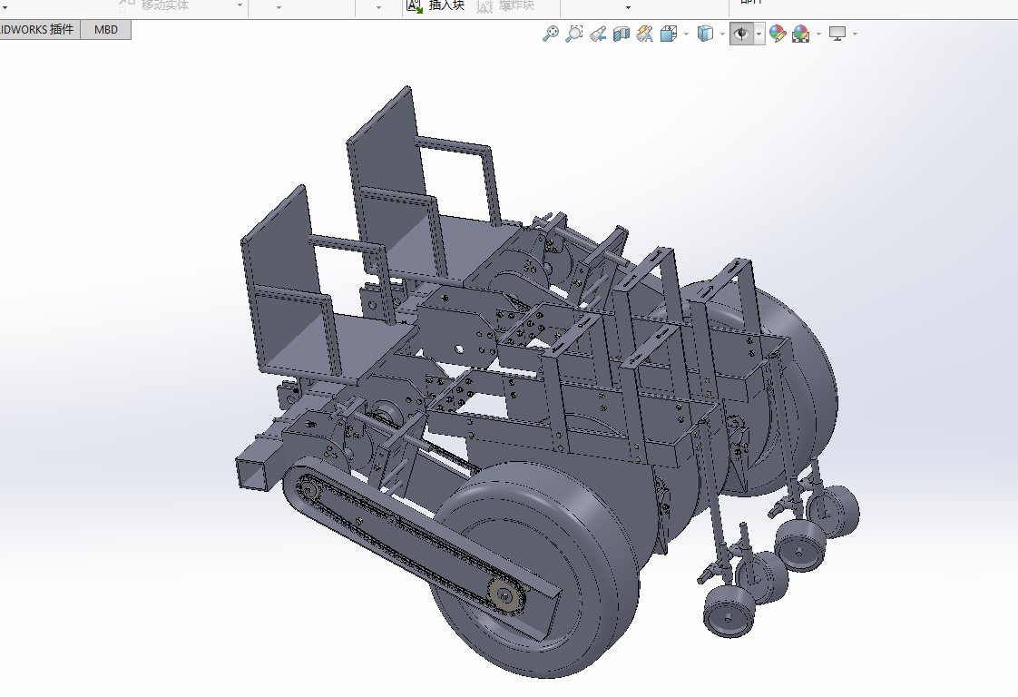 小型蔬菜移栽机SW三维图纸