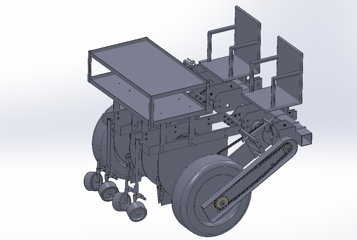 小型蔬菜移栽机SW三维图纸