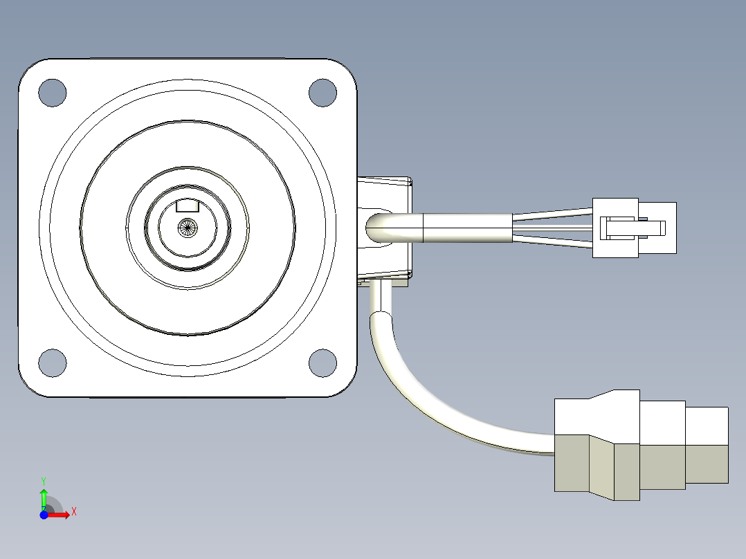 台达400W伺服电机带刹车ECMA-CX0804F7前视图