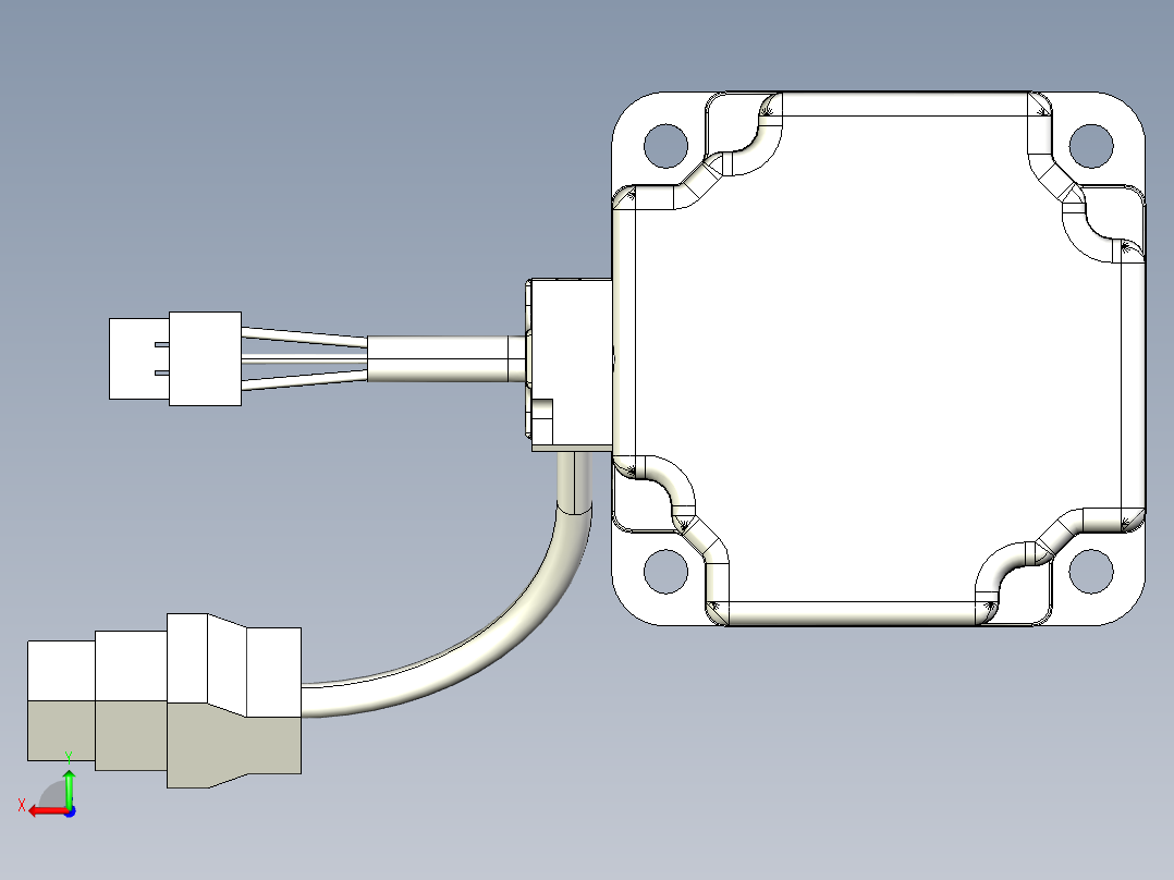台达400W伺服电机带刹车ECMA-CX0804F7后视图