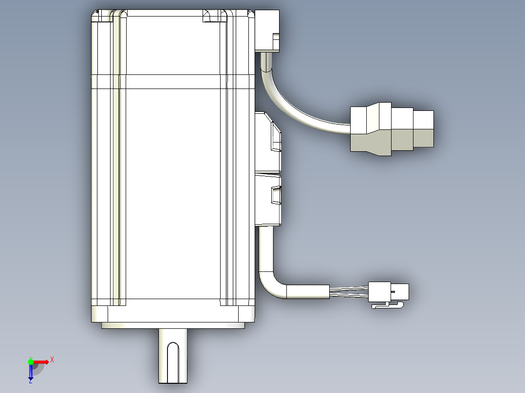 台达400W伺服电机带刹车ECMA-CX0804F7俯视图