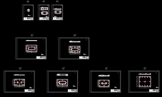 输送机链板冲孔落料复合模（CAD图+Proe三维）缩略图