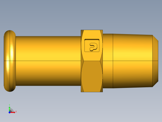 倒齿式工业管接头Beaded Hose Barb to male pipe 68HB-8-4前视缩略图