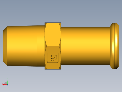 倒齿式工业管接头Beaded Hose Barb to male pipe 68HB-8-4后视缩略图