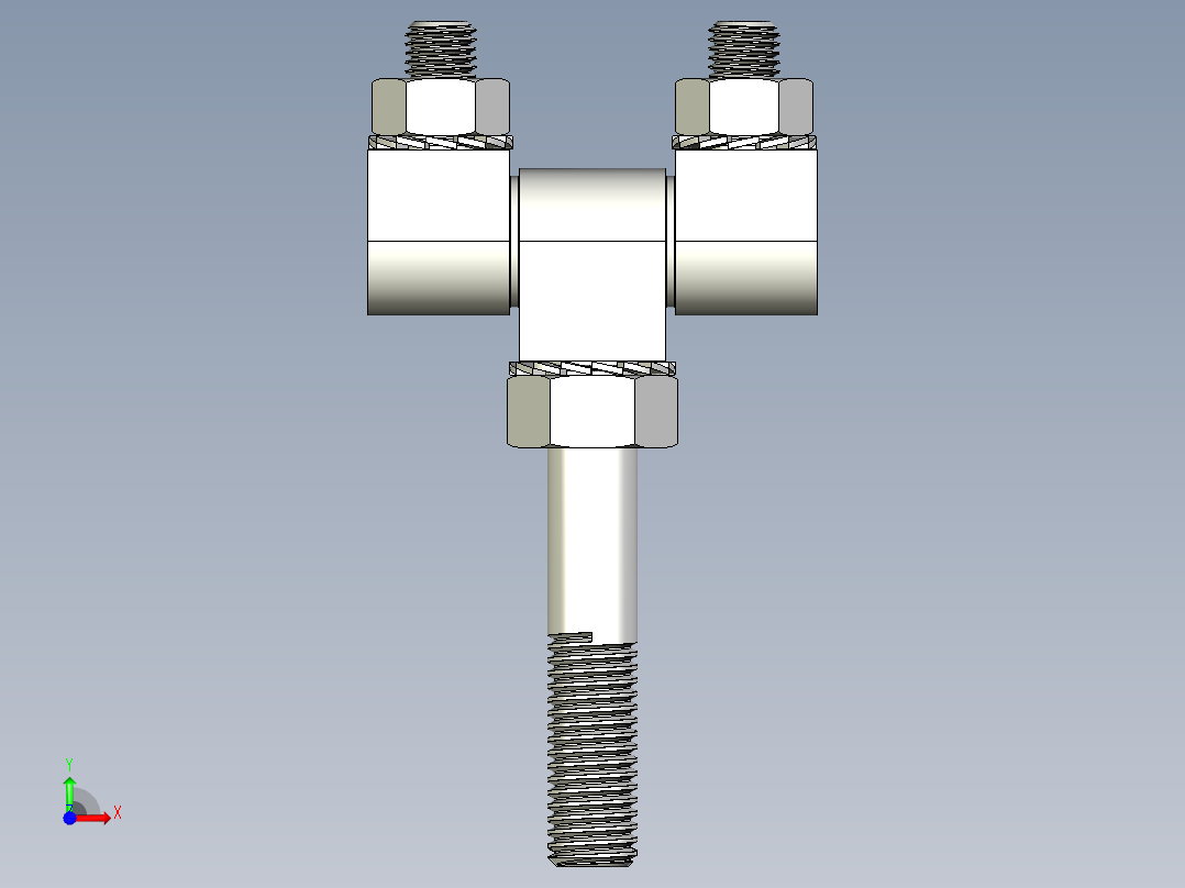 方型鉸鏈SQH(A)-3D多系列多零件图纸模型前视图